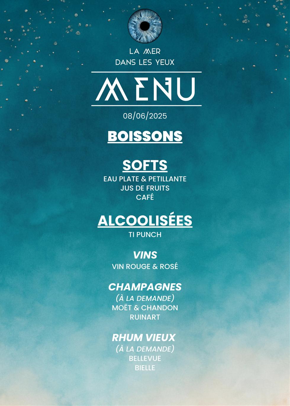 Menu Boissons
